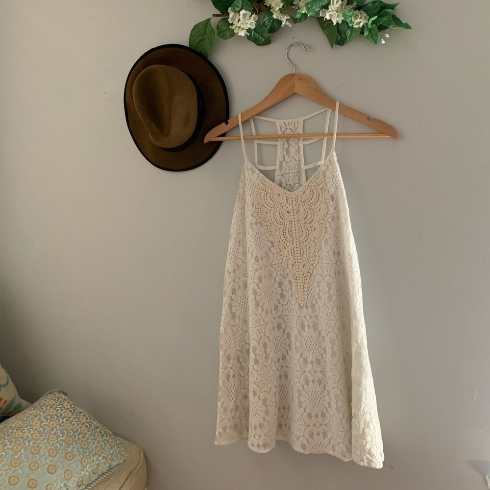 Cream lace dress